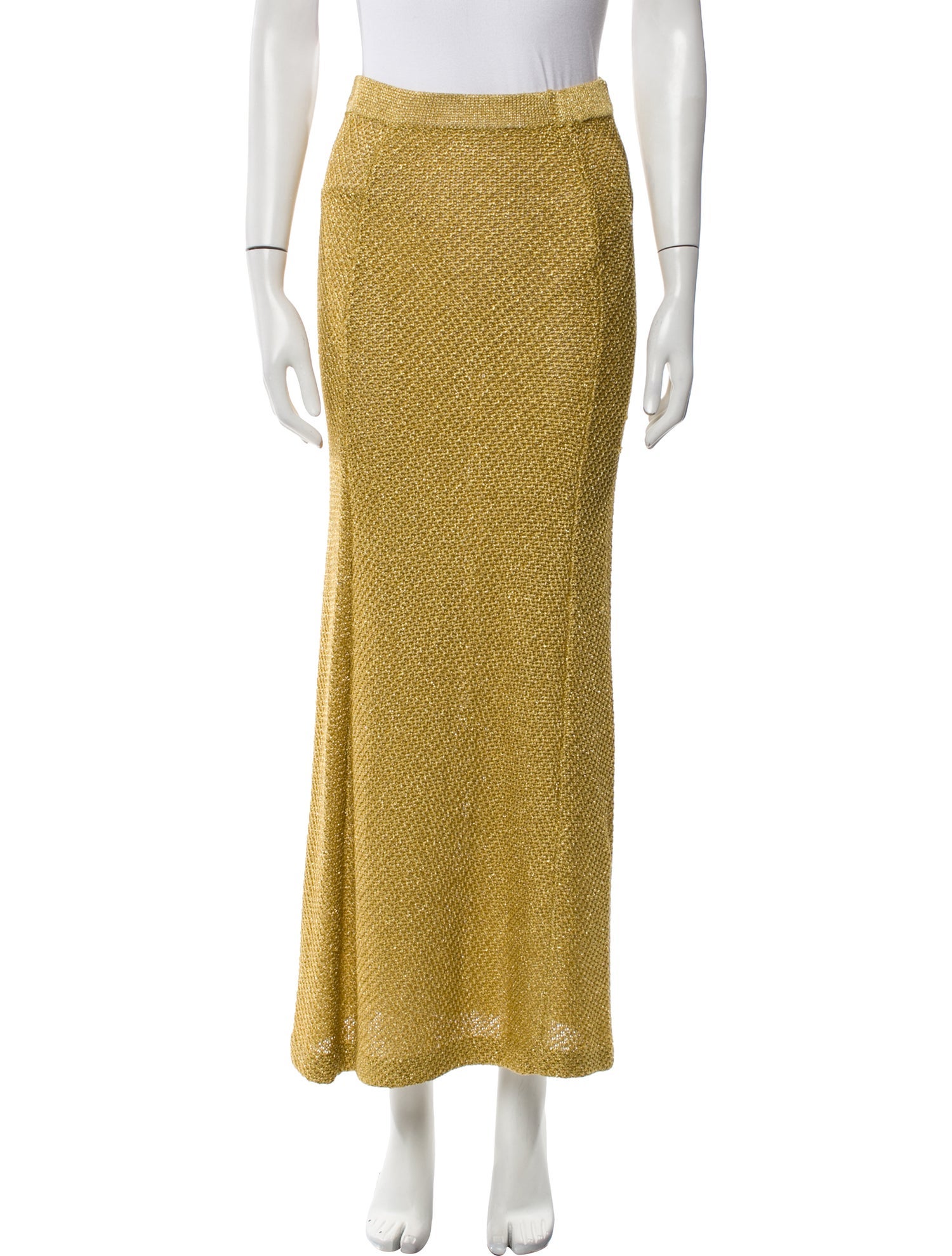 Dries Van Noten Glitter Accents Midi Length Skirt
