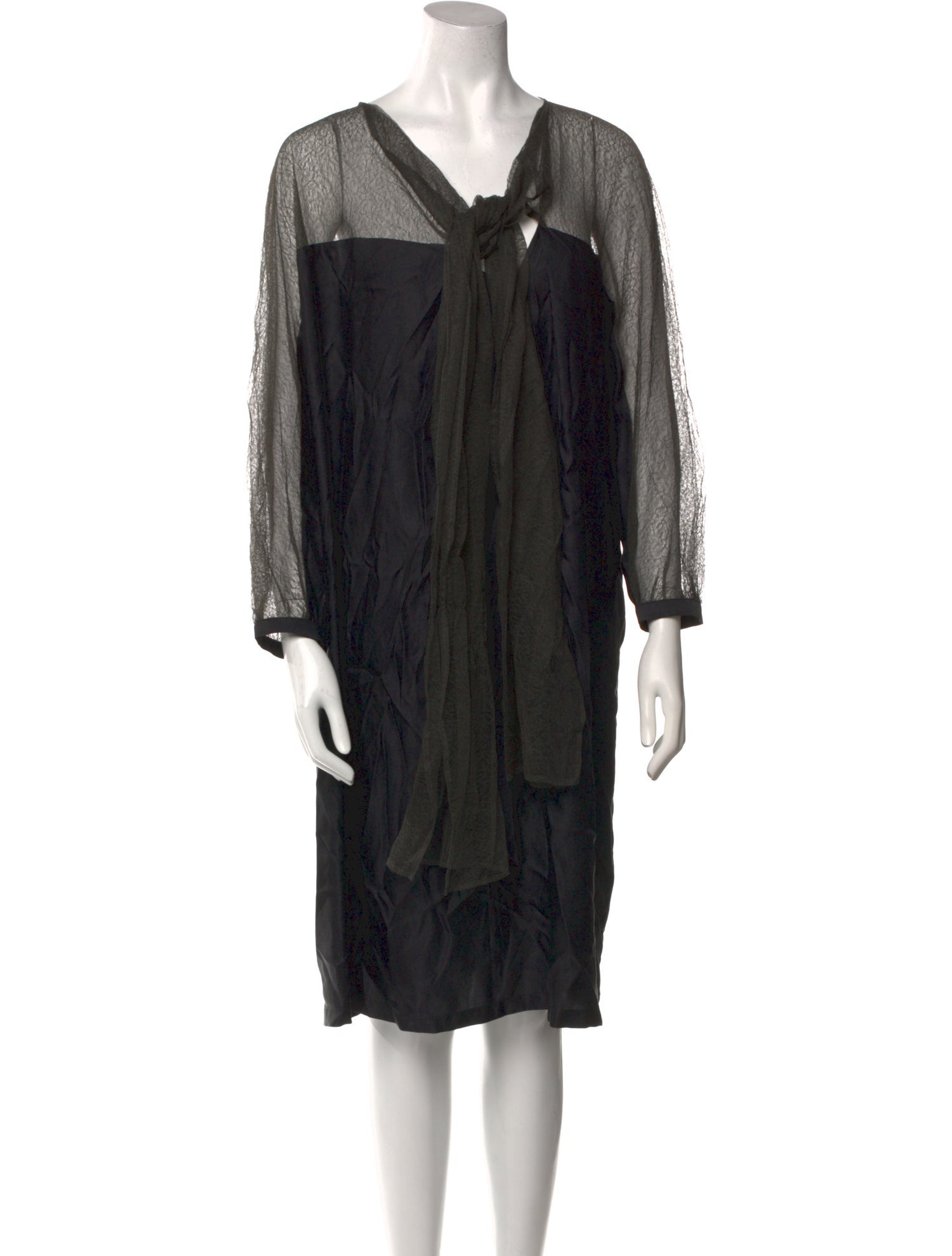 Dries Van Noten Silk Knee-Length Dress