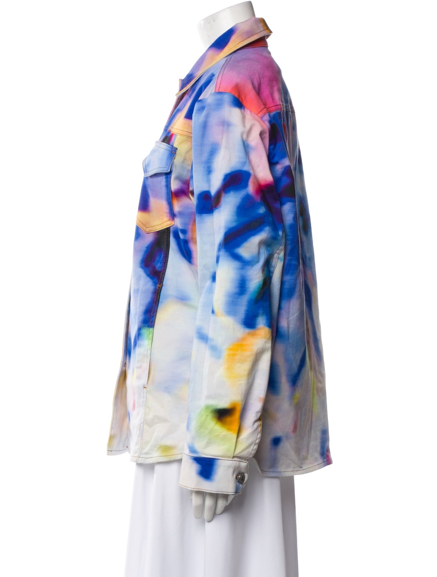 Dries Van Noten Printed Biker Jacket