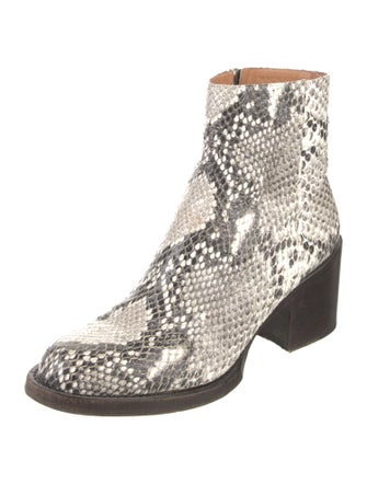 Dries Van Noten Snakeskin Animal Print Boots