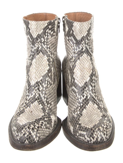 Dries Van Noten Snakeskin Animal Print Boots