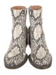 Dries Van Noten Snakeskin Animal Print Boots