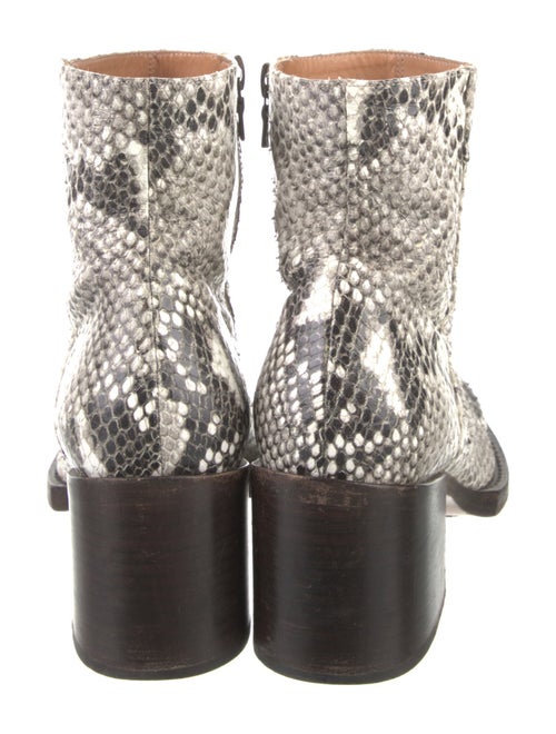 Dries Van Noten Snakeskin Animal Print Boots