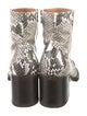 Dries Van Noten Snakeskin Animal Print Boots