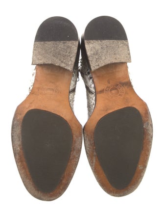 Dries Van Noten Snakeskin Animal Print Boots