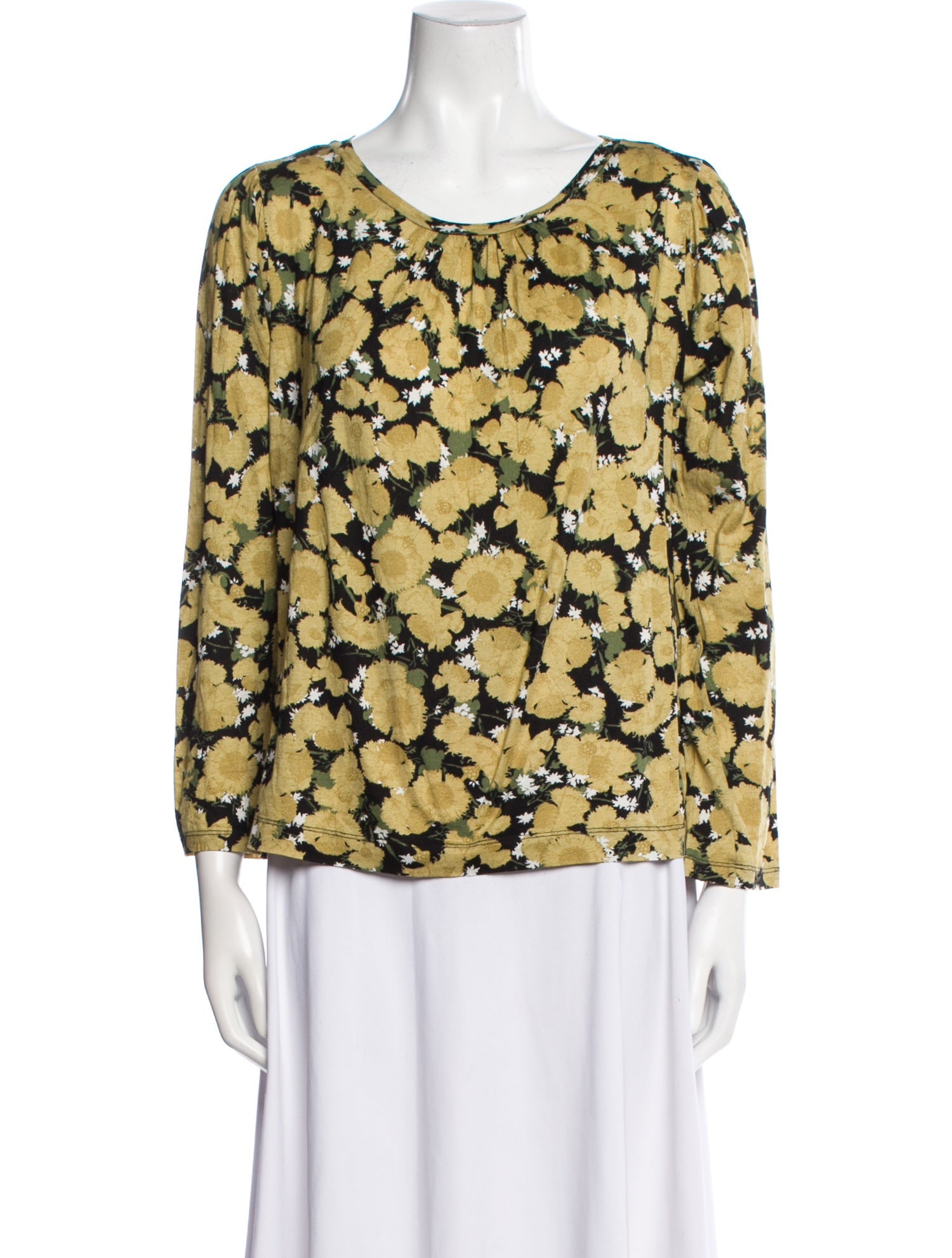 Dries Van Noten Floral Print Scoop Neck Blouse