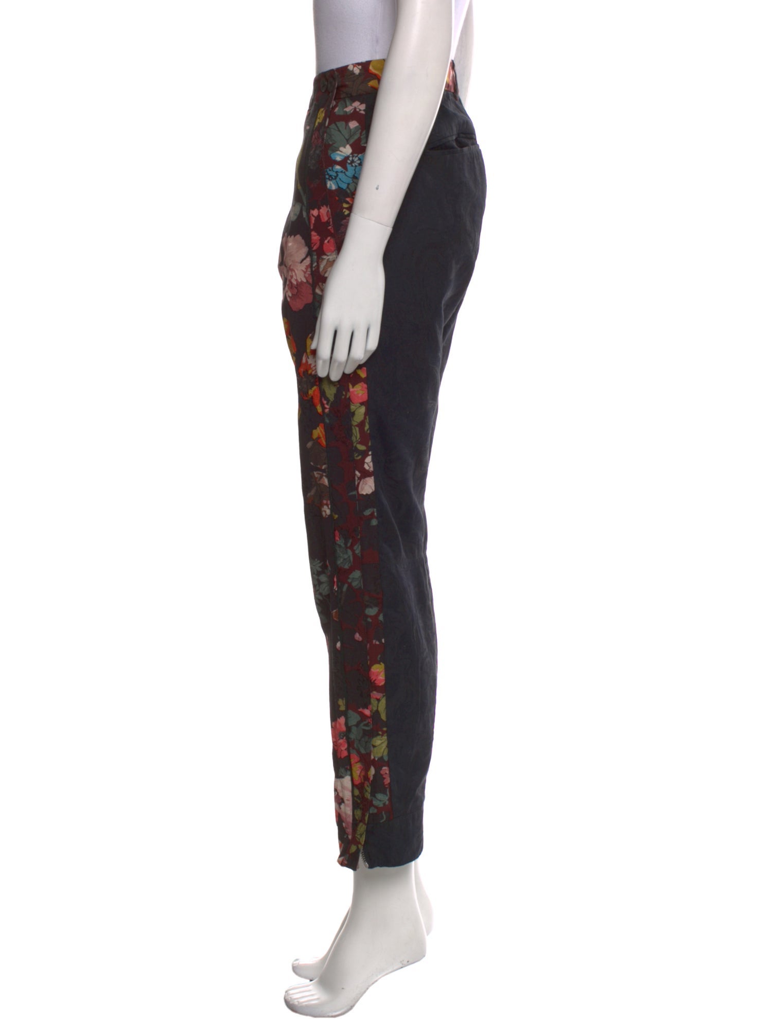 Dries Van Noten Floral Print Straight Leg Pants