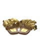 Dries Van Noten Leather Ruffle Embellishment Slides