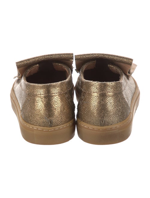 Dries Van Noten Leather Fringe Trim Accent Loafers