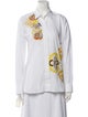 Dries Van Noten Graphic Print Long Sleeve Button-Up Top
