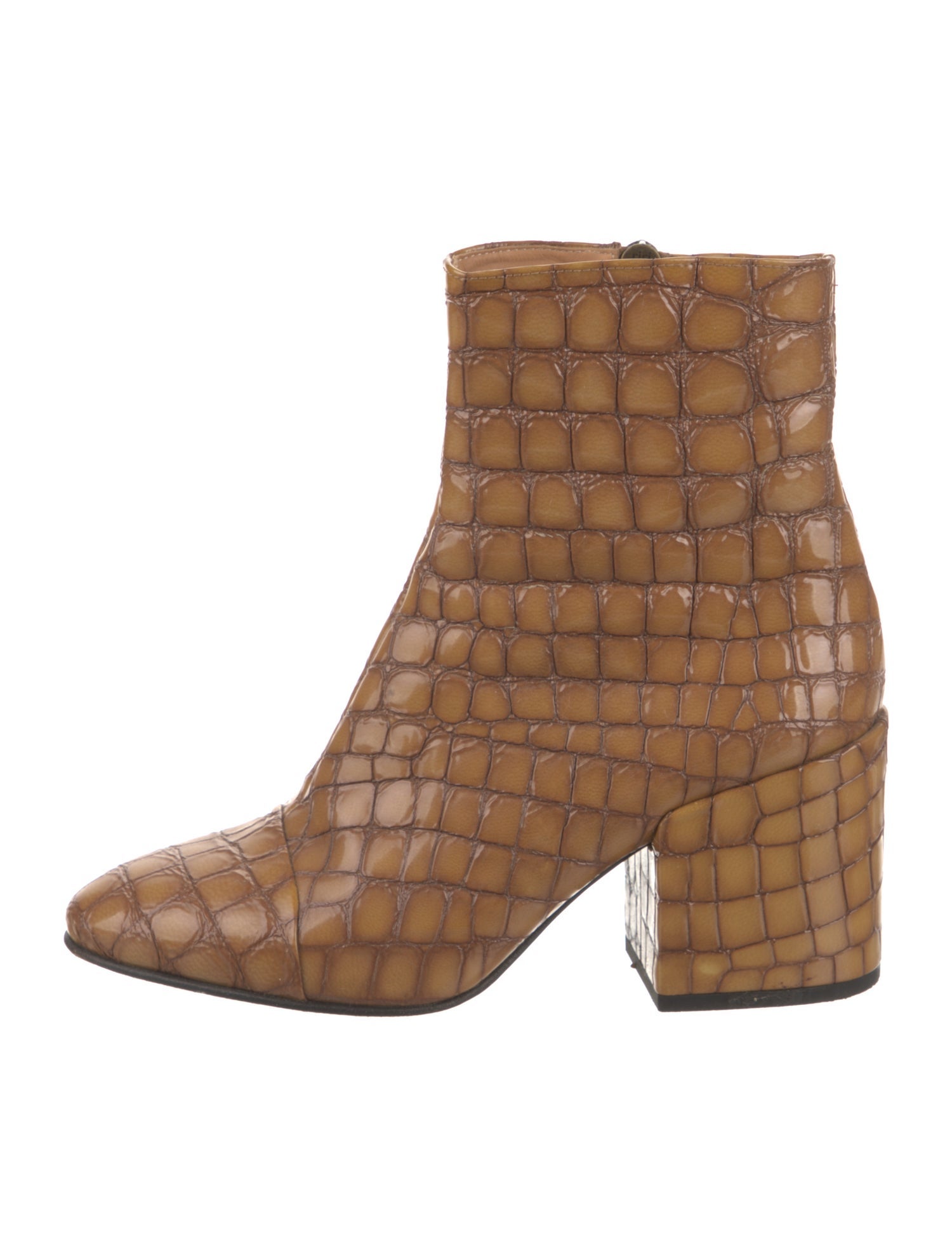 Dries Van Noten Patent Leather Printed Boots