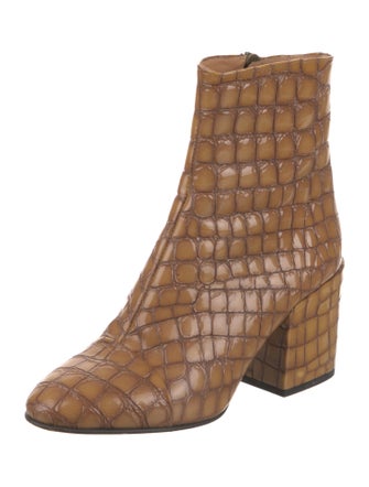 Dries Van Noten Patent Leather Printed Boots