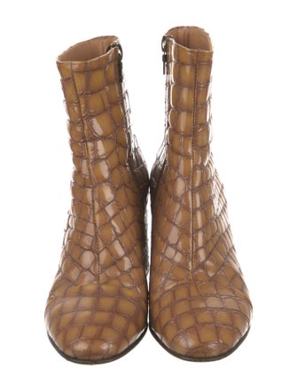 Dries Van Noten Patent Leather Printed Boots