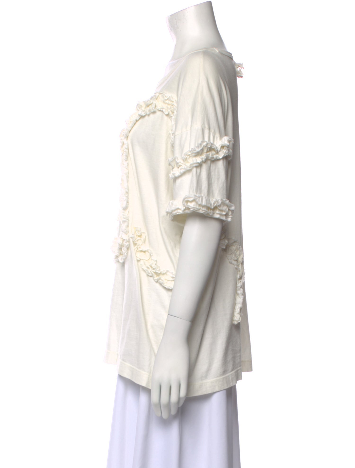 Dries Van Noten Scoop Neck Short Sleeve Blouse