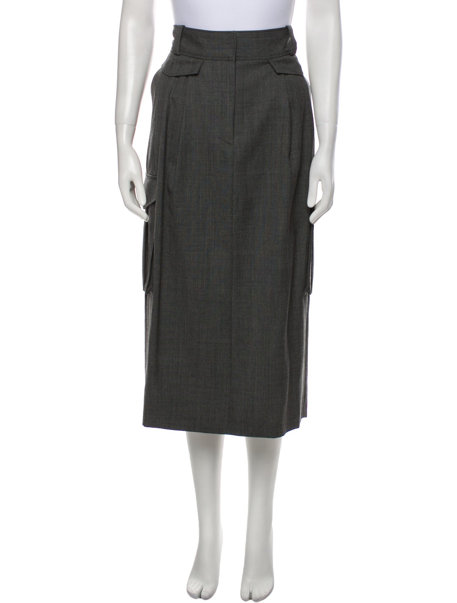 Dries Van Noten Wool Midi Length Skirt