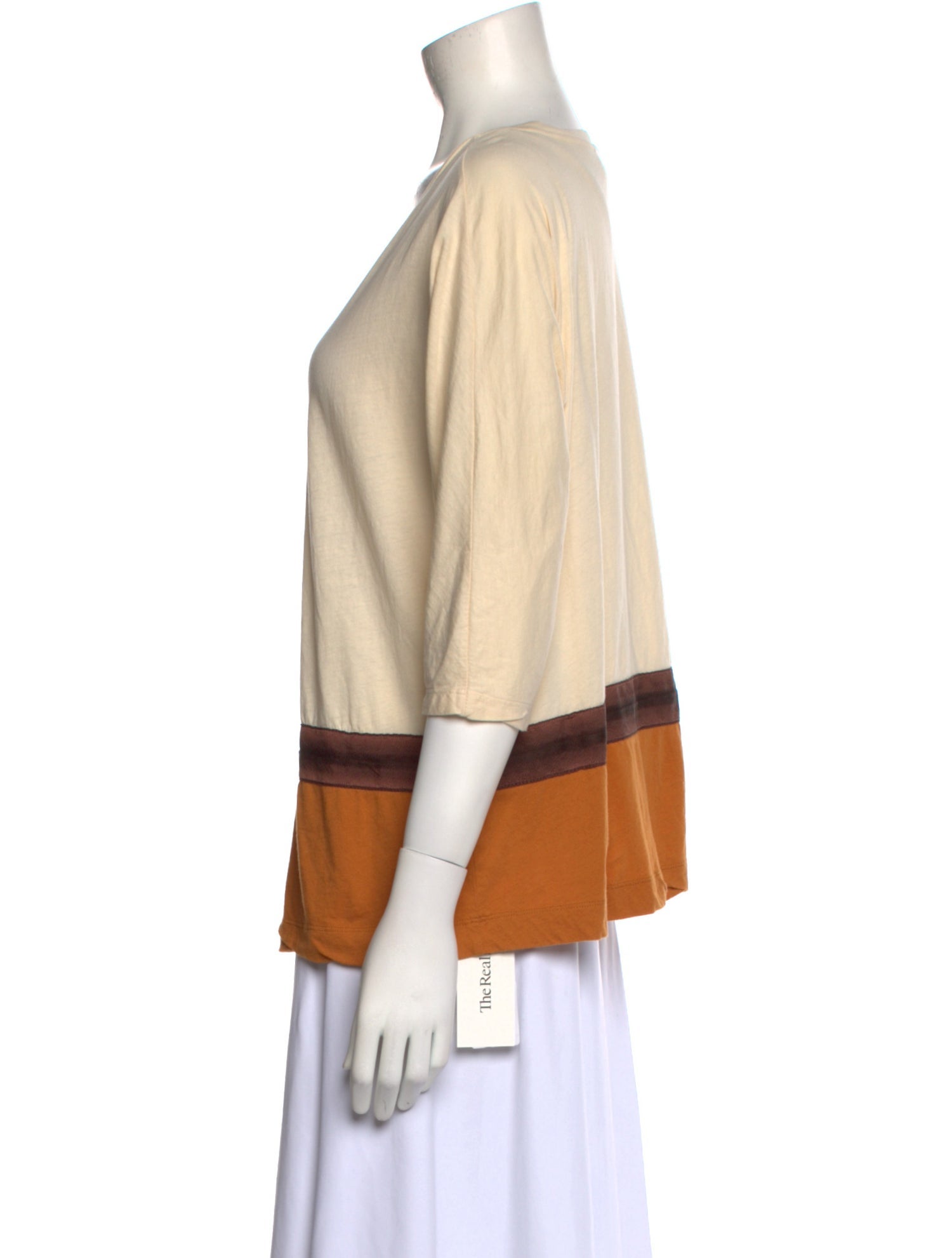 Dries Van Noten Scoop Neck Three-Quarter Sleeve Top