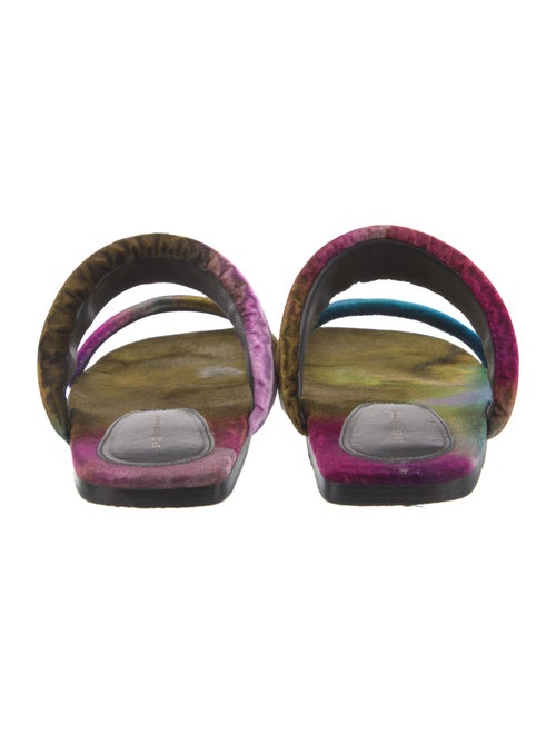Dries Van Noten Velvet Printed Slides
