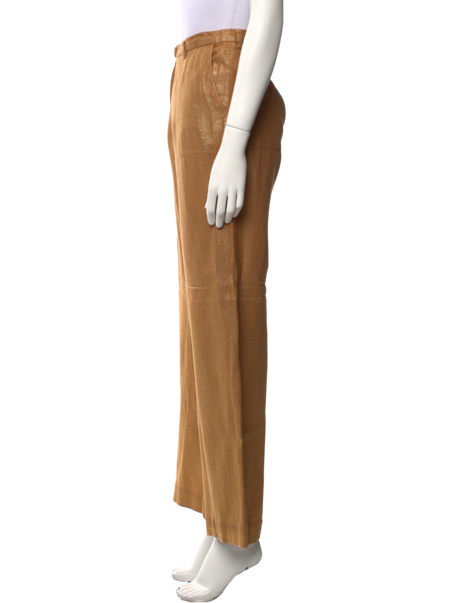 Dries Van Noten Linen Wide Leg Pants