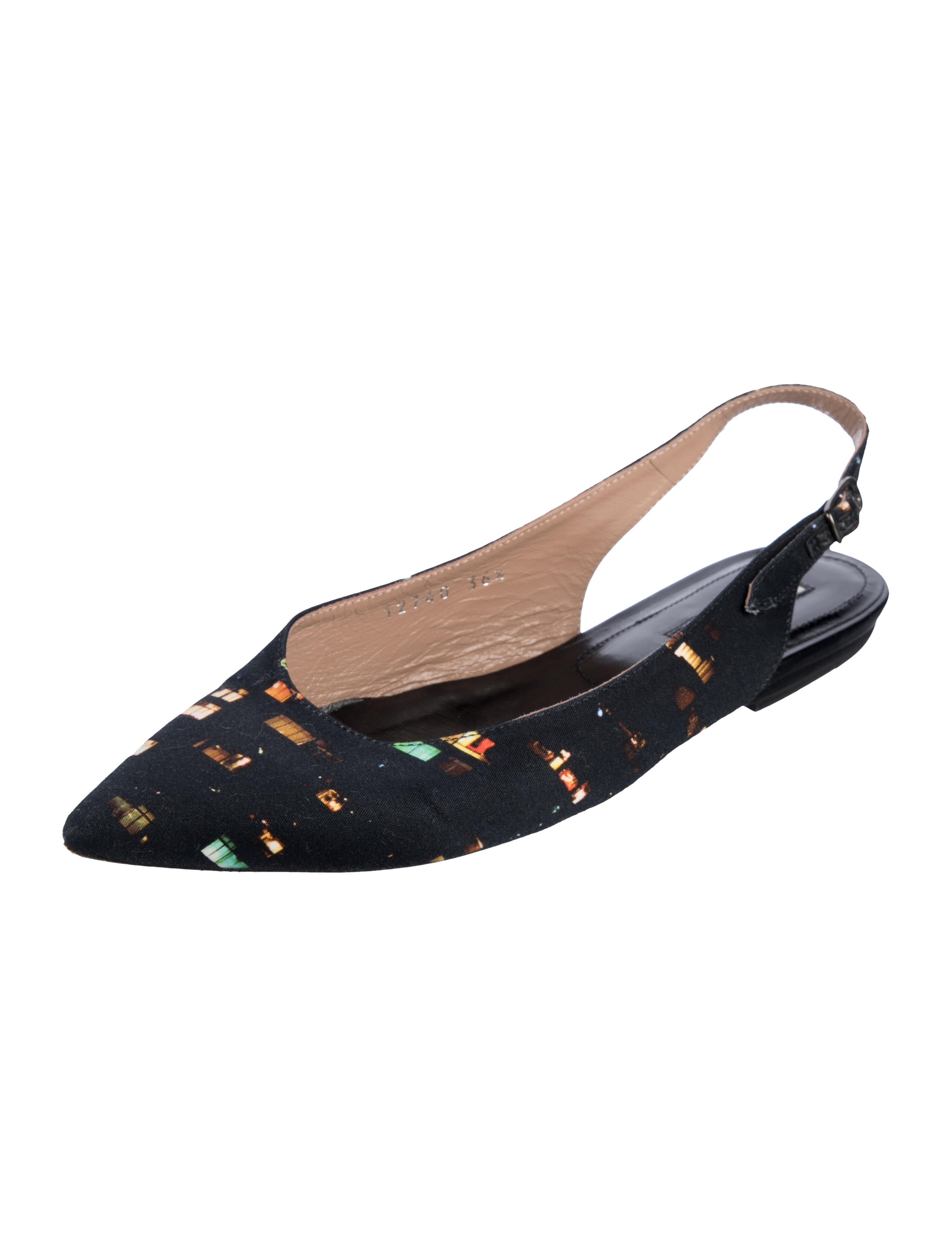 Dries Van Noten Printed Slingback Flats