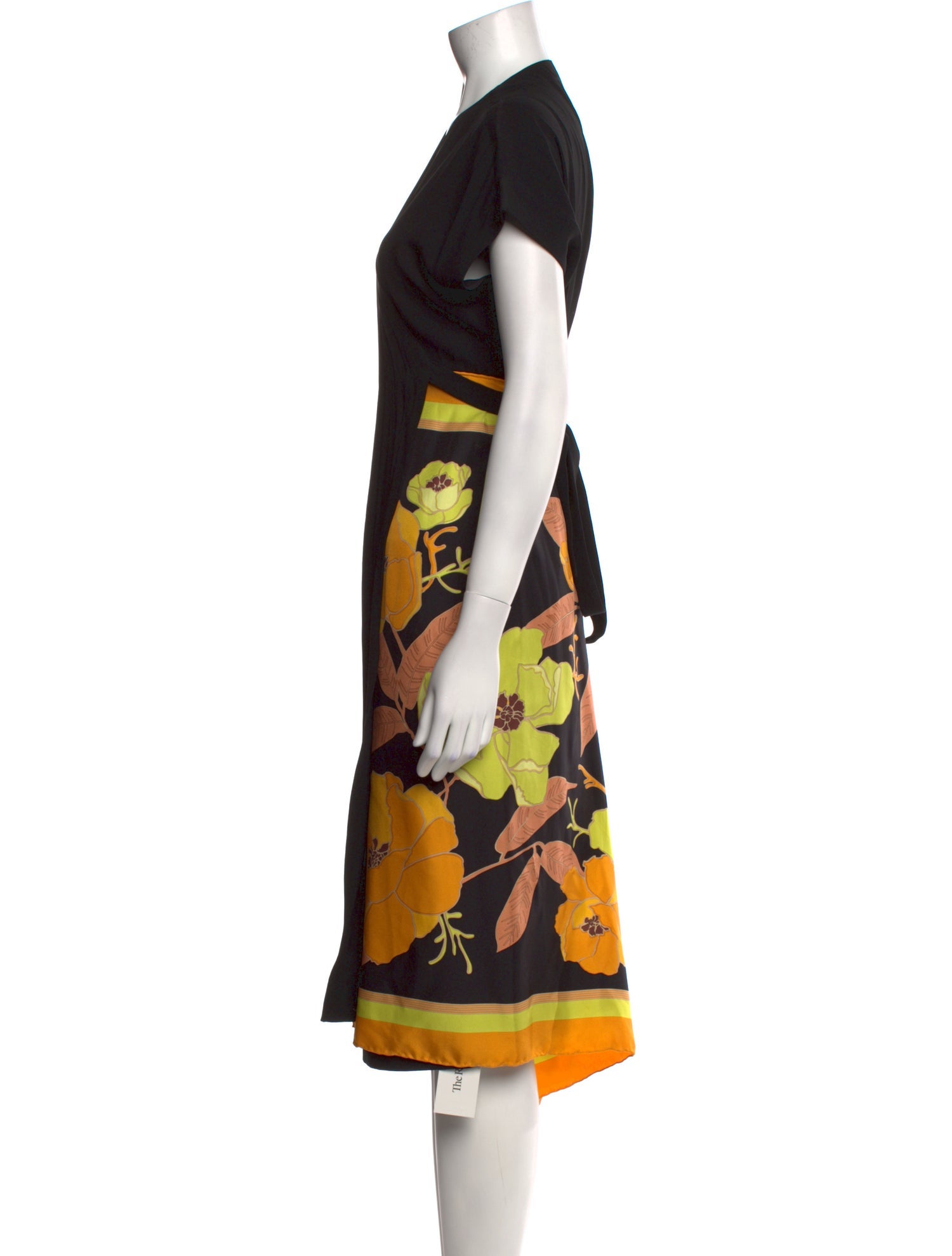 送料関税込☆【DRIES VAN NOTEN】Vネック ミディドレス ドリス ヴァン ノッテン (DRIES VAN NOTEN)レディース