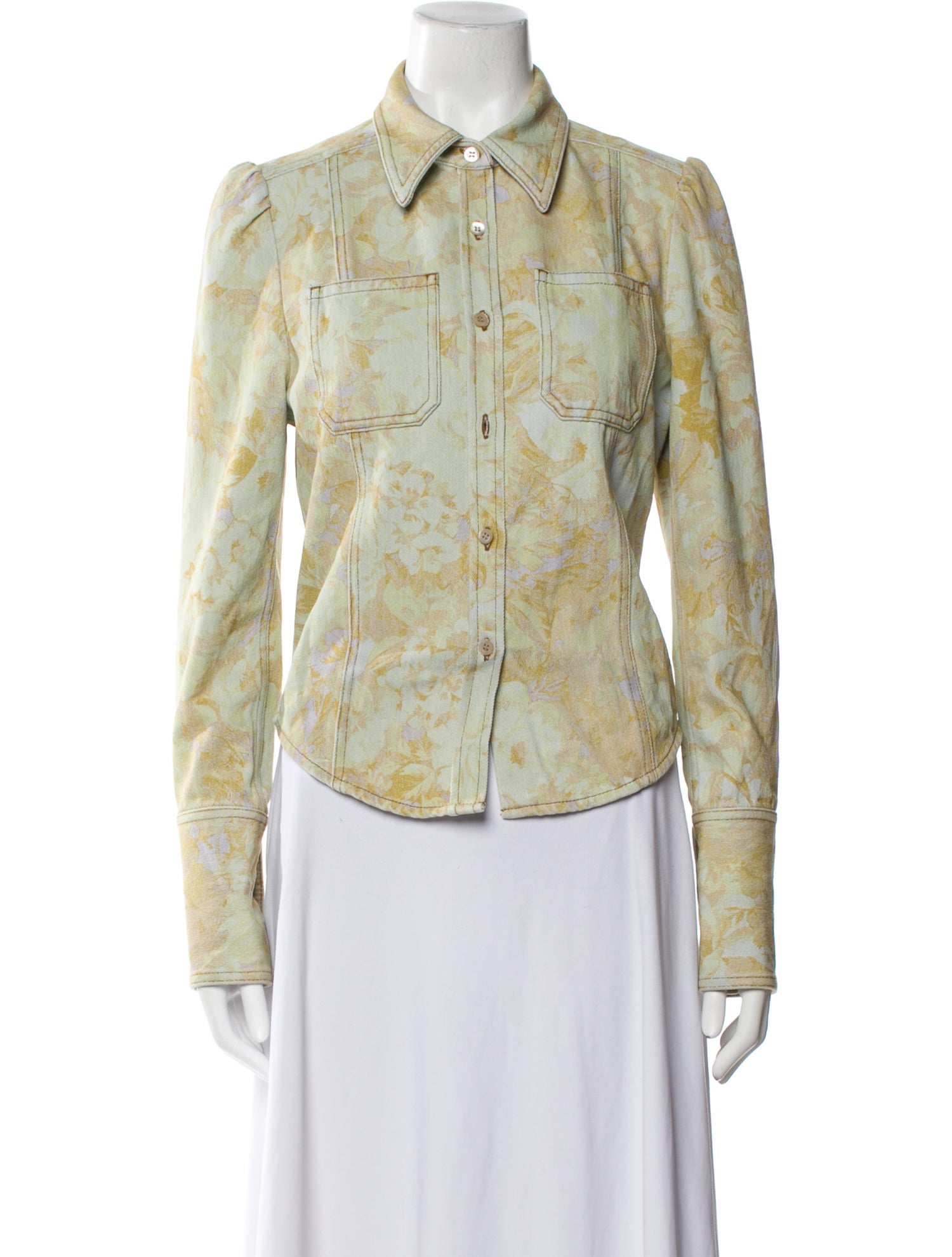 Dries Van Noten Floral Print Denim Jacket