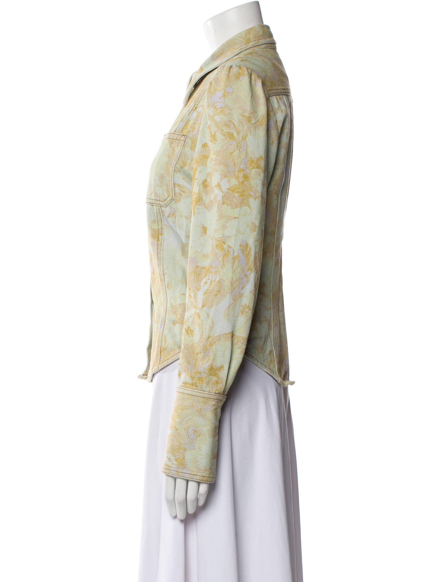 Dries Van Noten Floral Print Denim Jacket