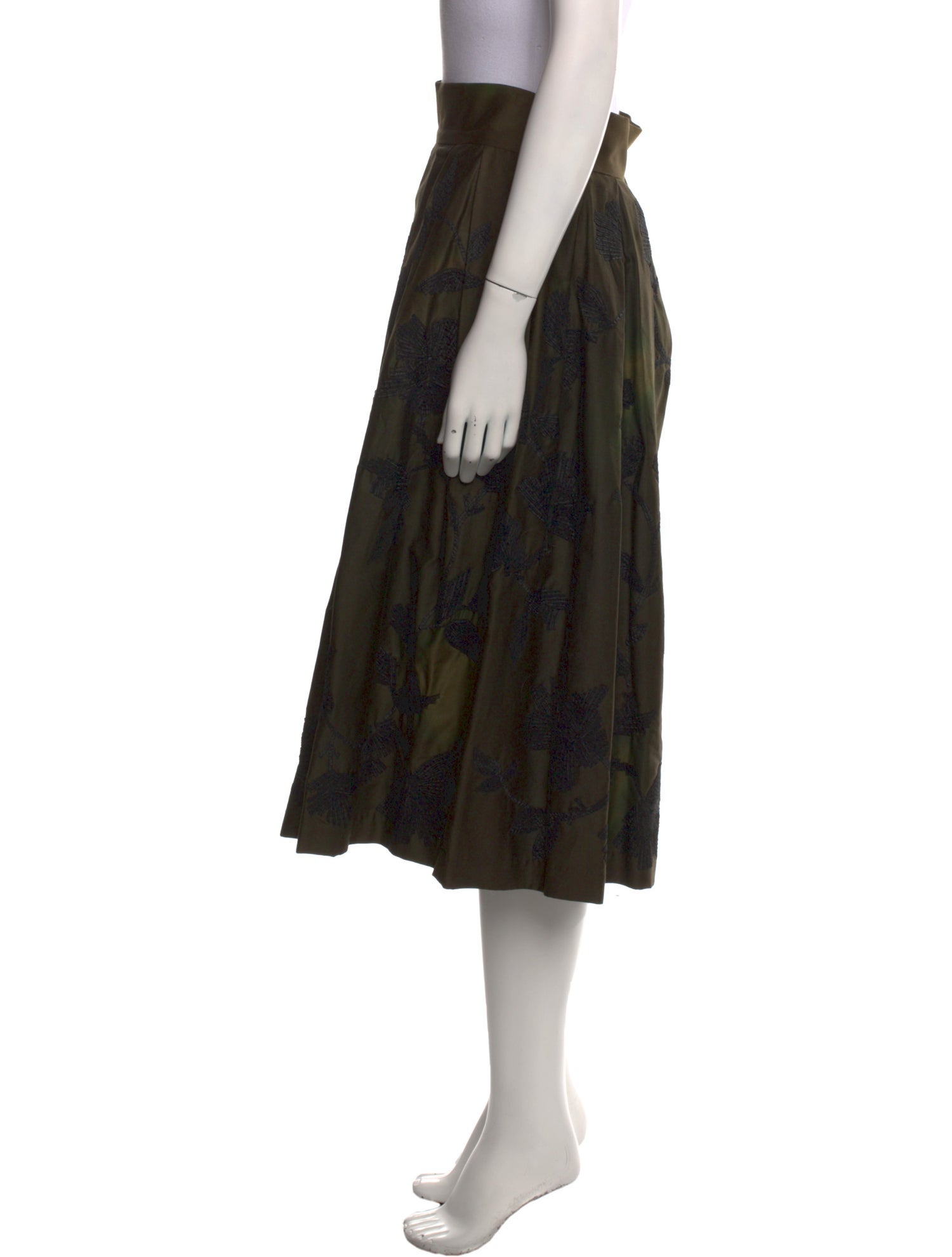 Dries Van Noten Floral Print Knee-Length Skirt