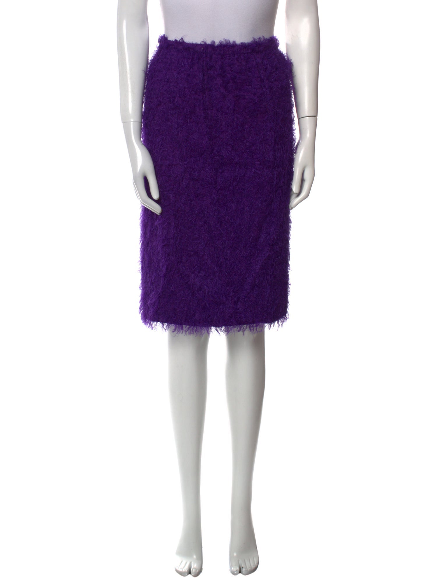 Dries Van Noten Faux Fur Knee-Length Skirt w/ Tags