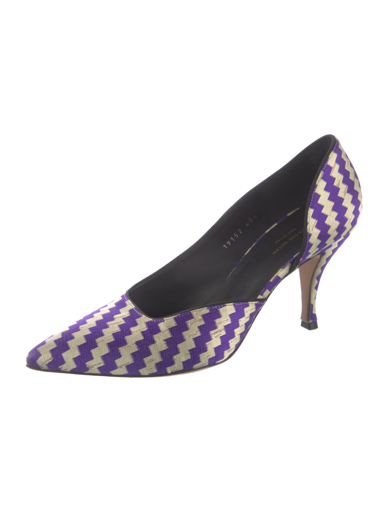 Dries Van Noten Printed D'Orsay Pumps