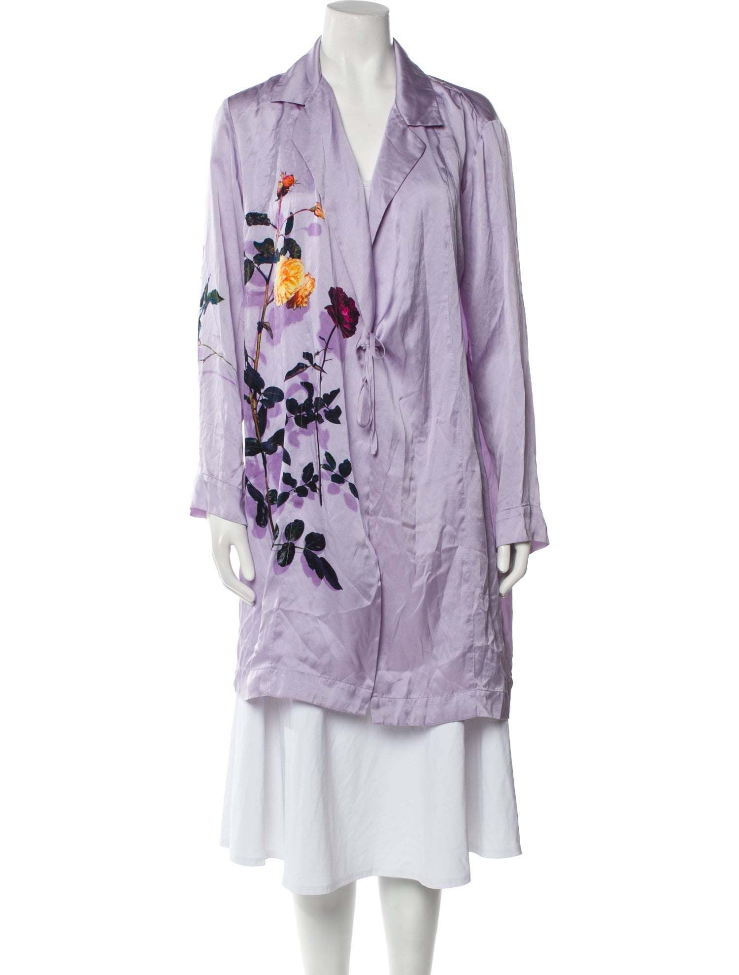 Dries Van Noten Silk Printed Robe