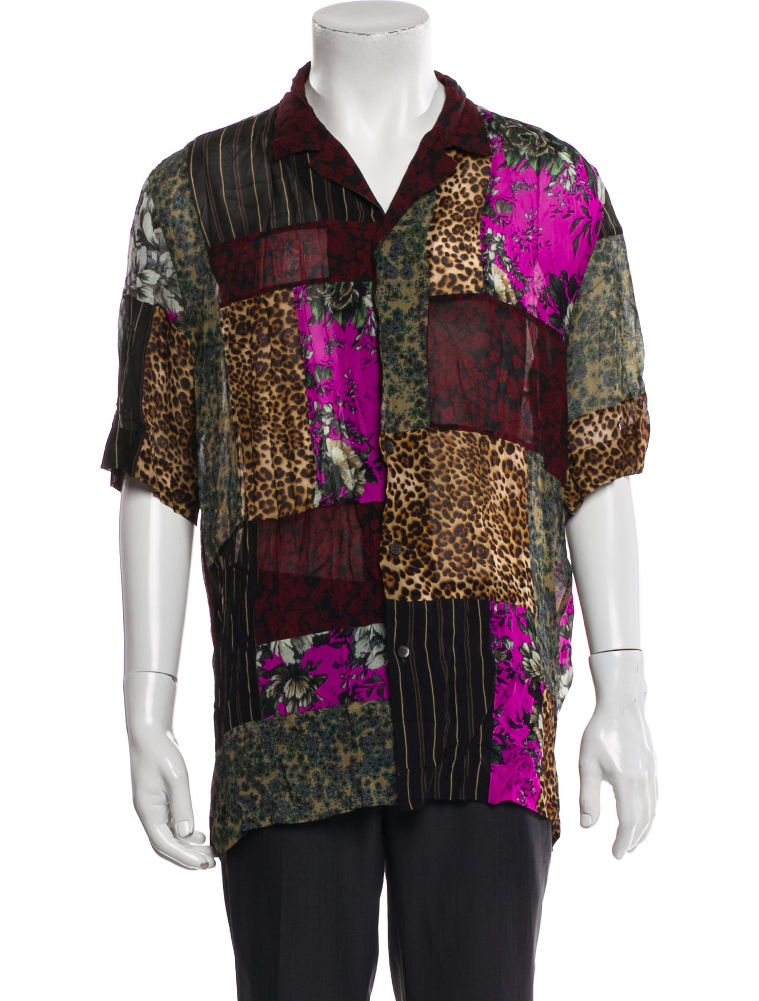 Dries Van Noten Printed Short Sleeve Western Shirt