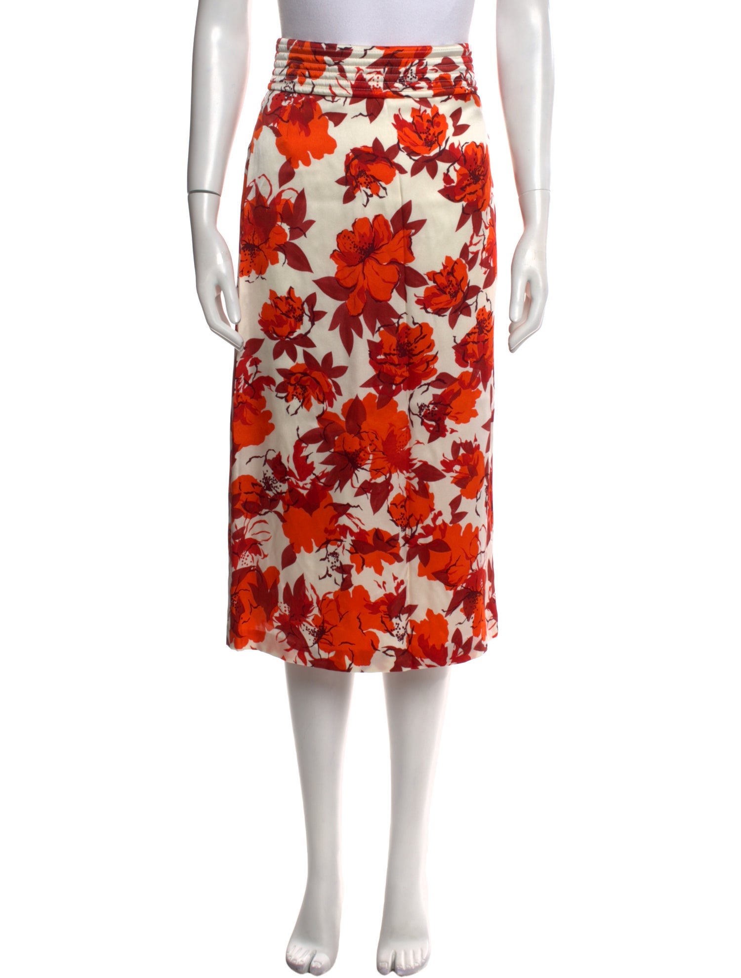 Dries Van Noten Silk Midi Length Skirt