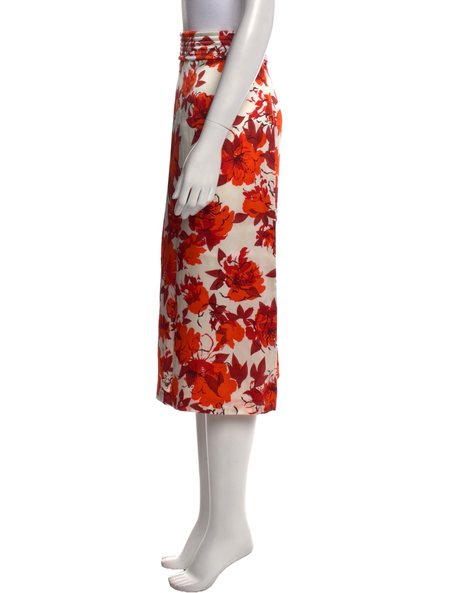 Dries Van Noten Silk Midi Length Skirt