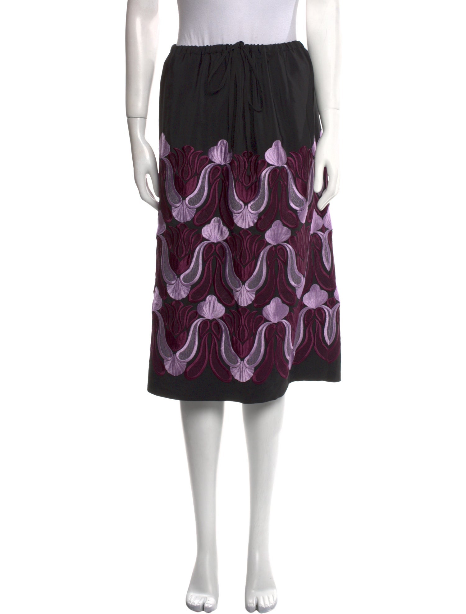 Dries Van Noten Printed Knee-Length Skirt w/ Tags