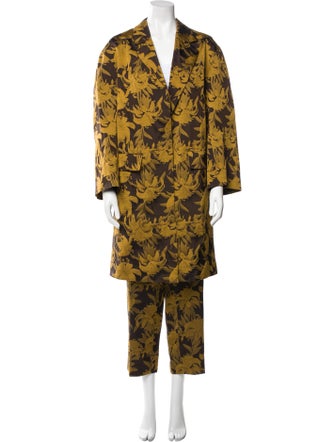 Dries Van Noten Wool Printed Pantsuit
