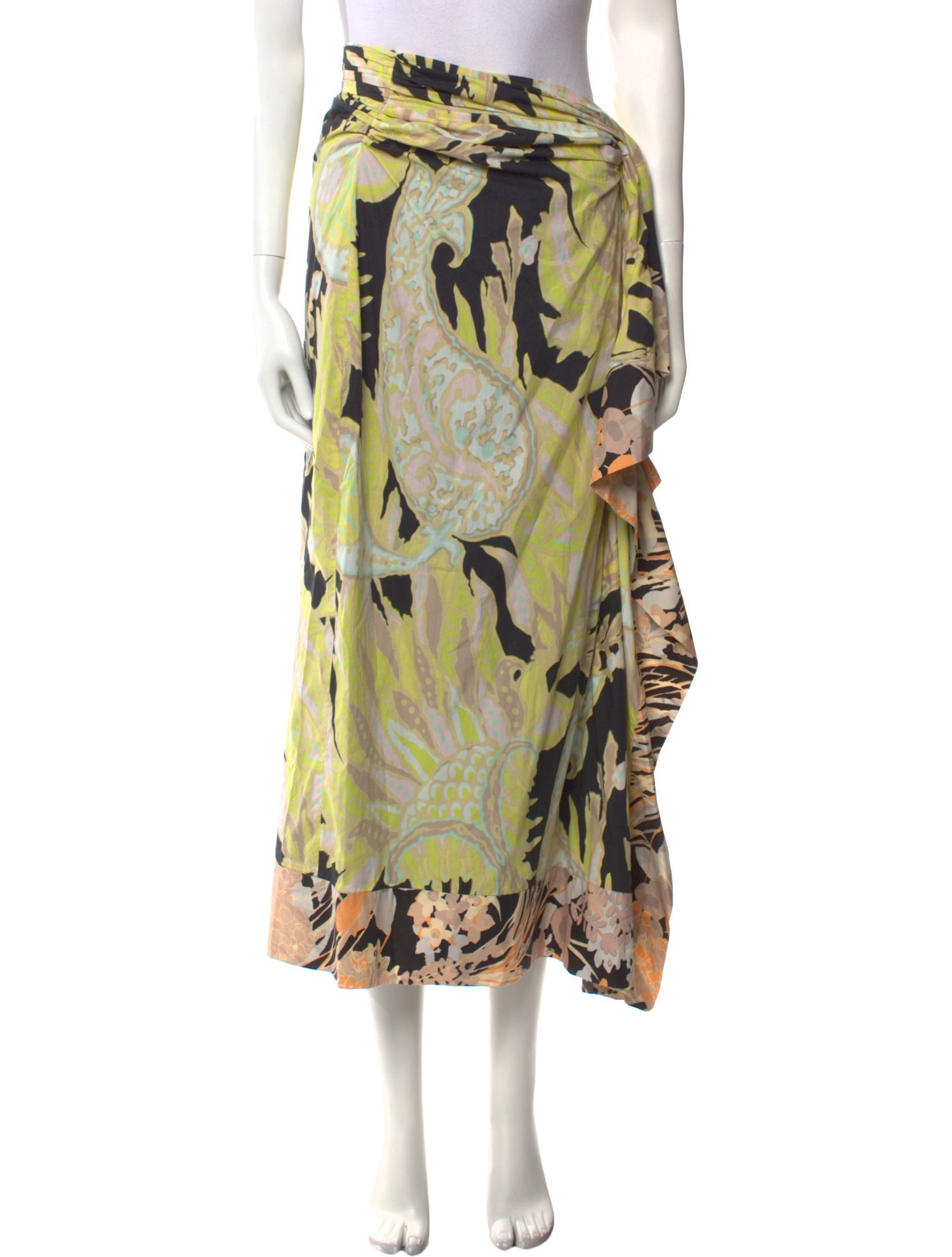Dries Van Noten Printed Long Skirt