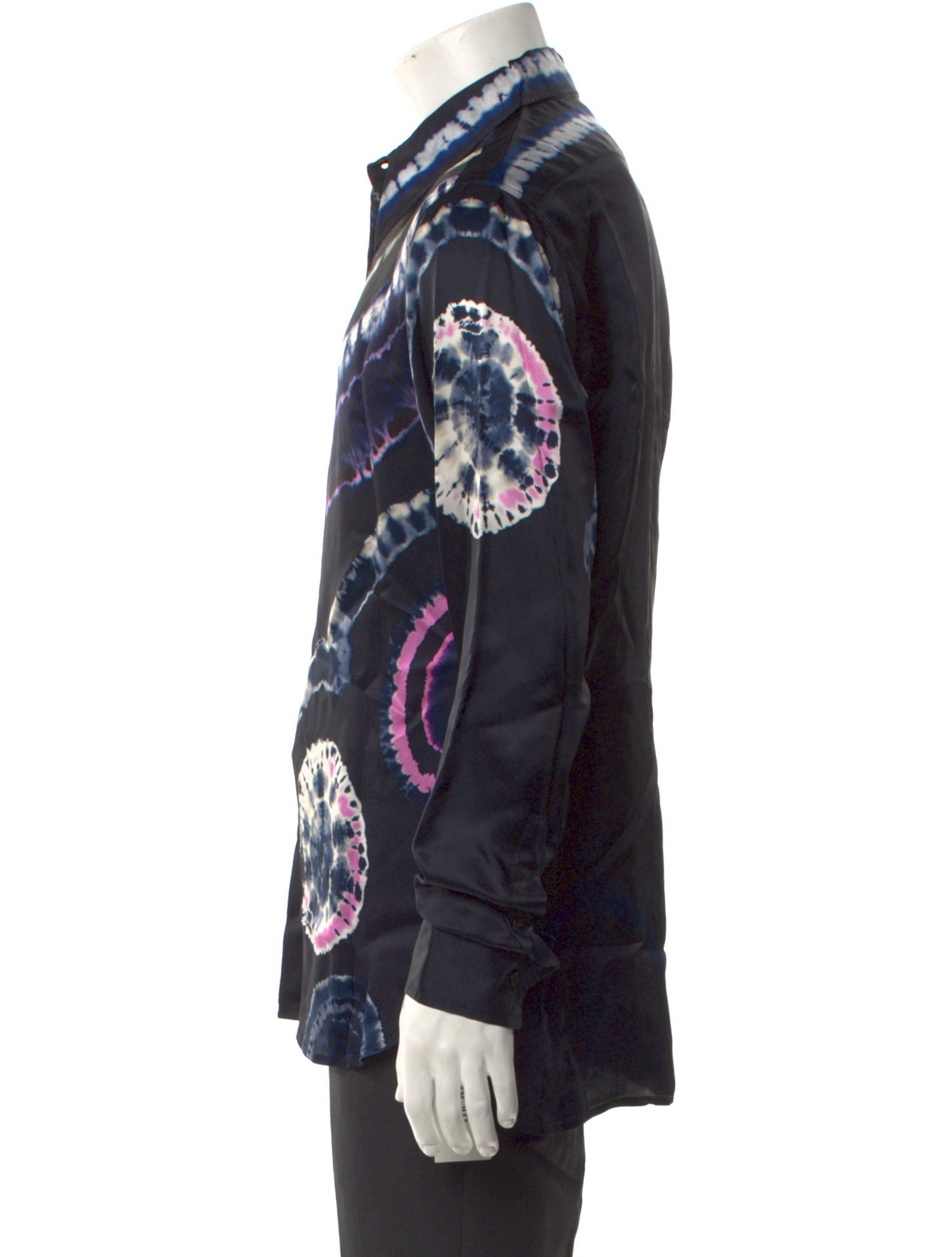 Dries Van Noten Tie-Dye Print Long Sleeve Shirt