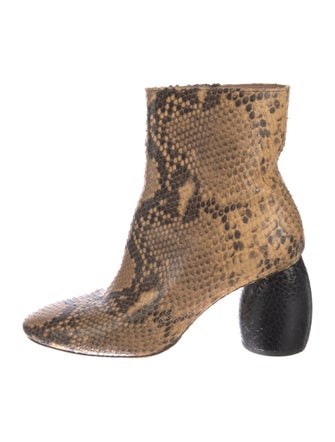 Dries Van Noten Snakeskin Animal Print Boots