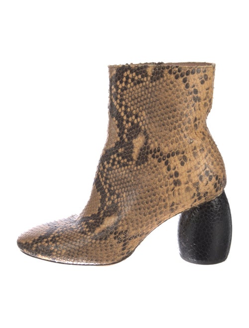Dries Van Noten Snakeskin Animal Print Boots