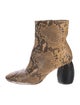 Dries Van Noten Snakeskin Animal Print Boots