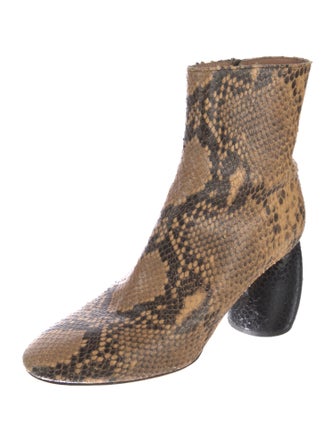 Dries Van Noten Snakeskin Animal Print Boots