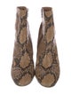 Dries Van Noten Snakeskin Animal Print Boots