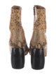 Dries Van Noten Snakeskin Animal Print Boots