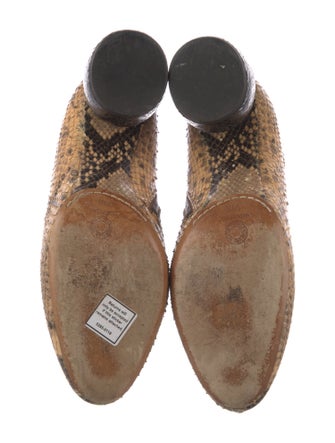 Dries Van Noten Snakeskin Animal Print Boots