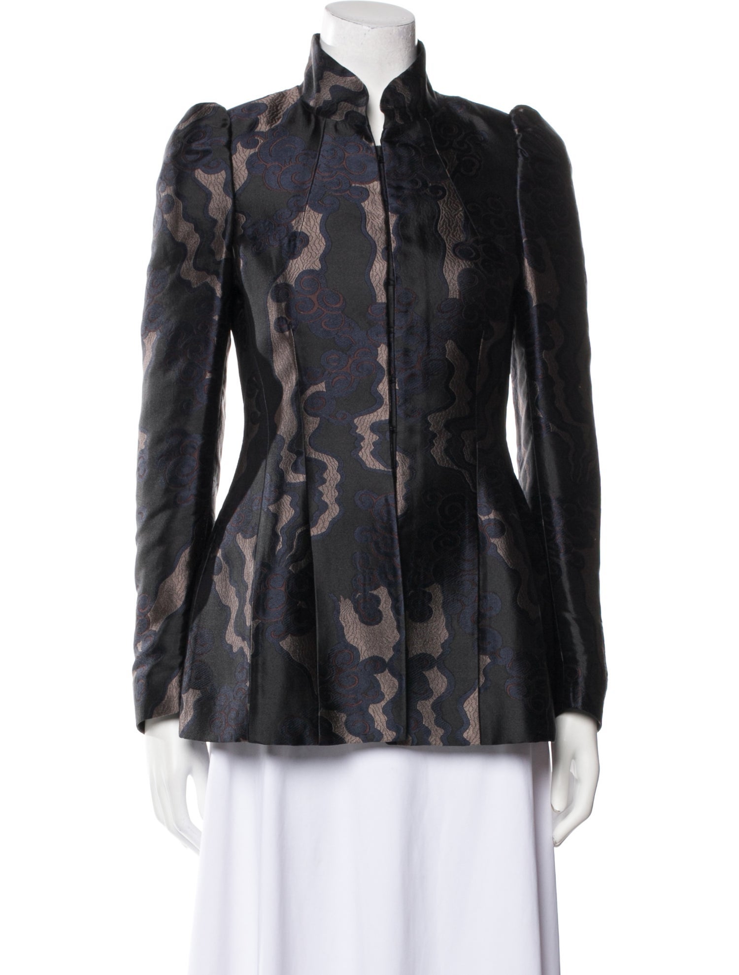 Dries Van Noten Silk Printed Evening Jacket
