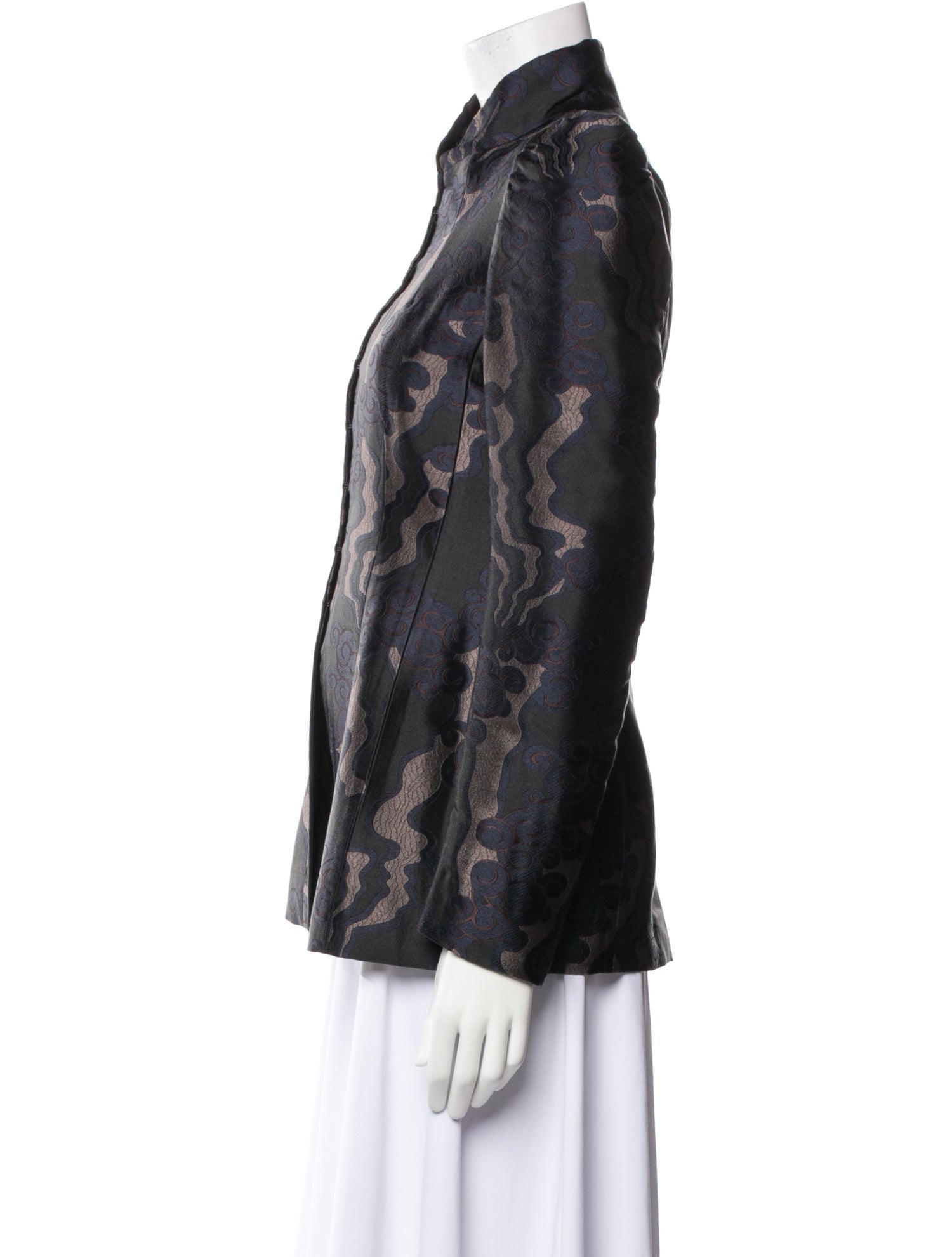 Dries Van Noten Silk Printed Evening Jacket
