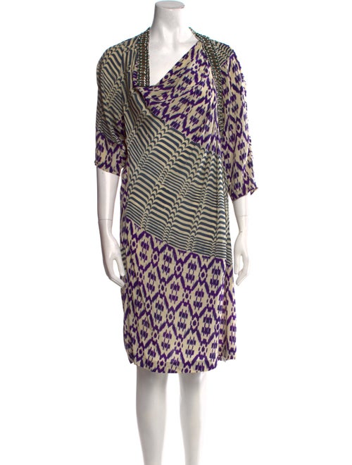 Dries Van Noten Printed Knee-Length Dress