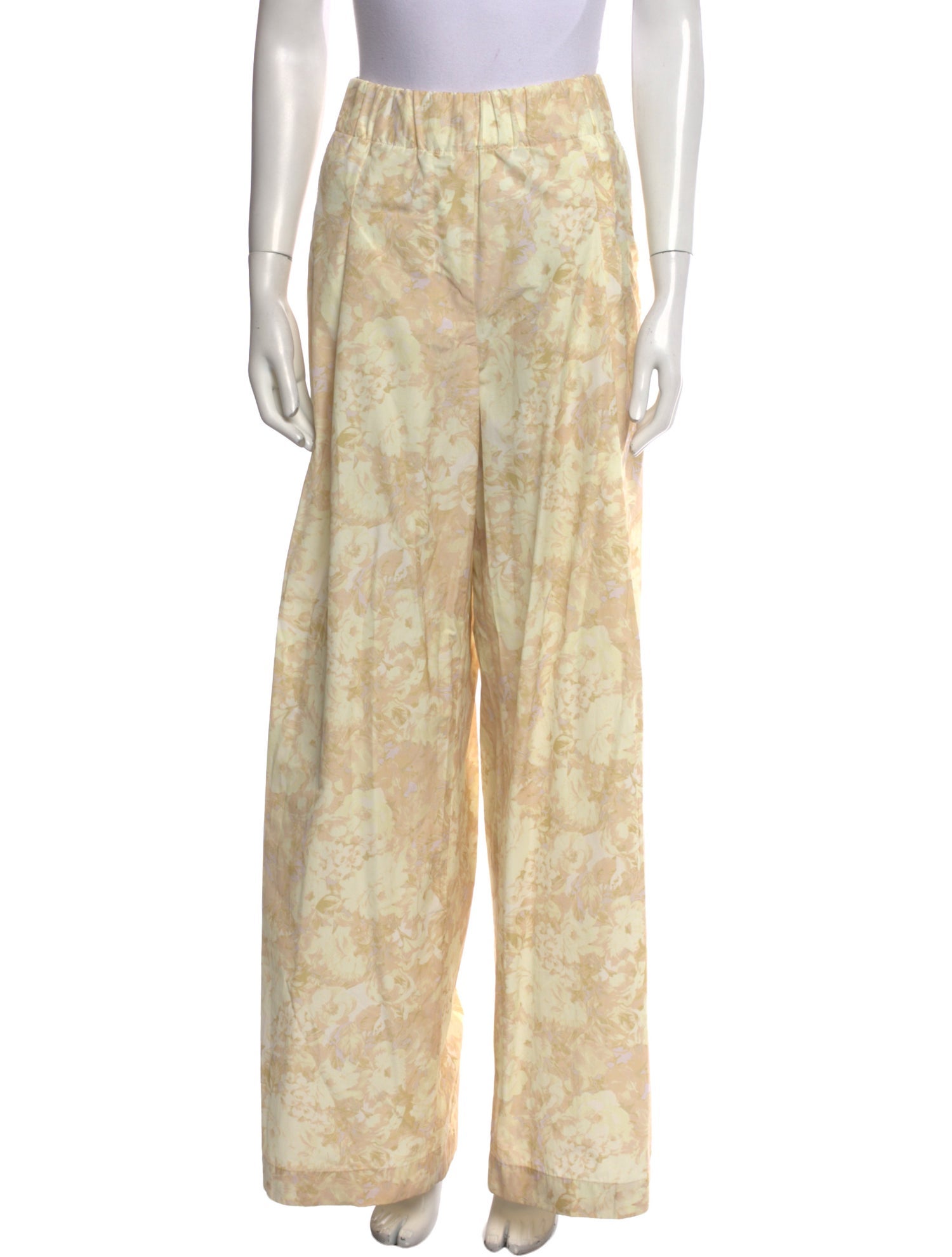 Dries Van Noten Floral Print Wide Leg Pants