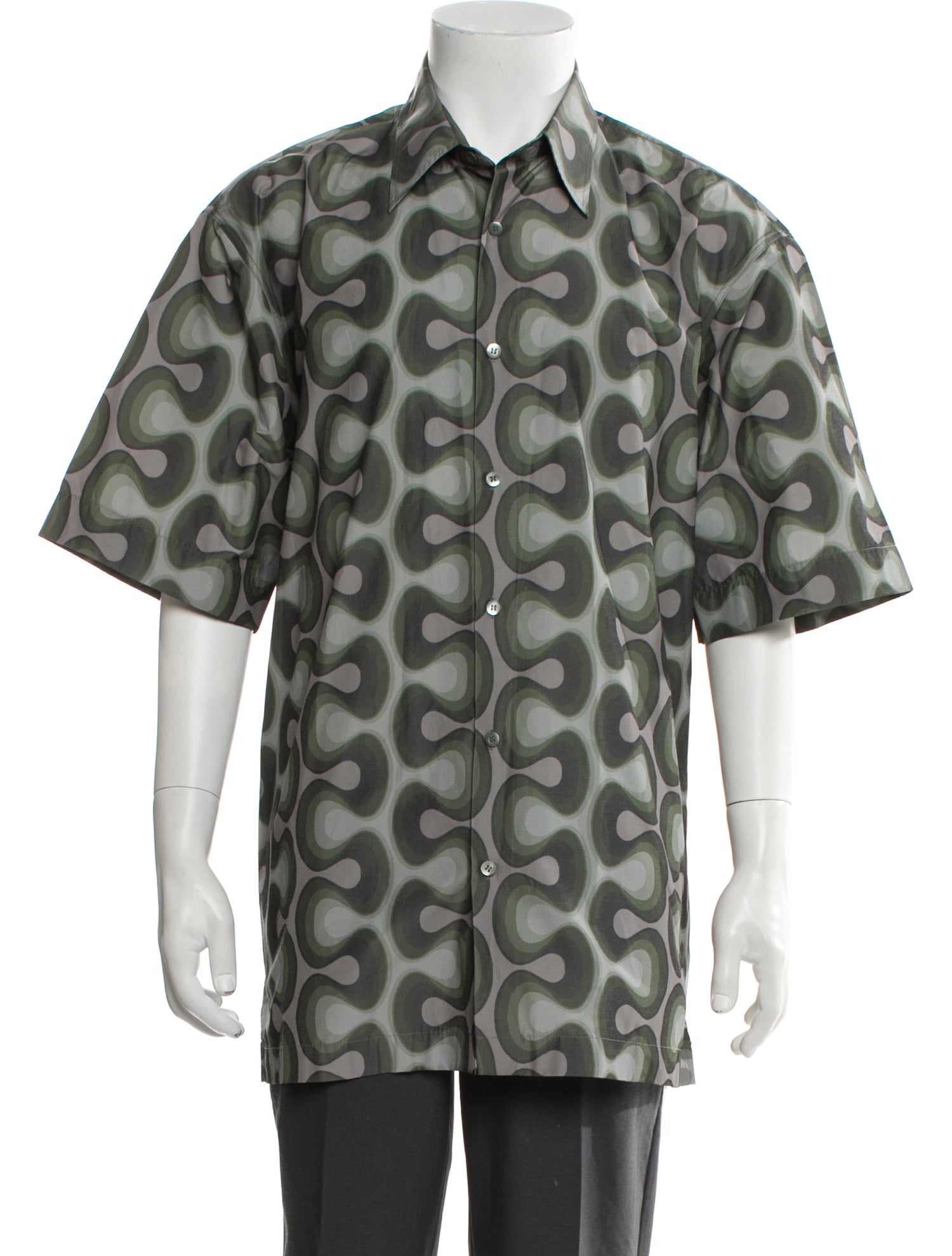 Dries Van Noten Printed Short Sleeve Shirt