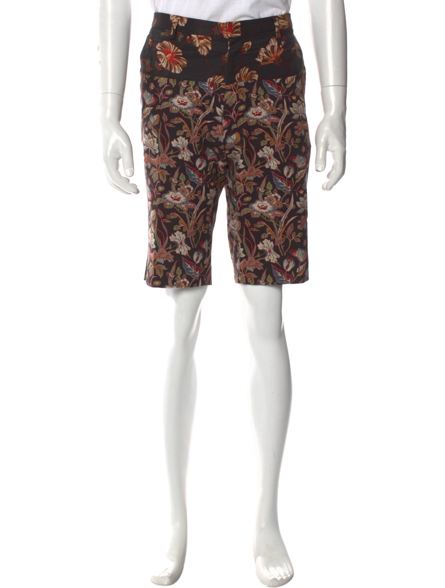 Dries Van Noten Floral Print Jogger Shorts